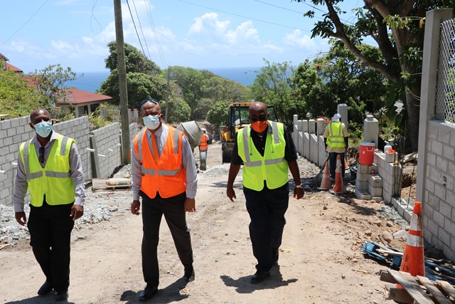 PWD engineer impressed with work of local contractors on the Butlers Road Rehabilitation project