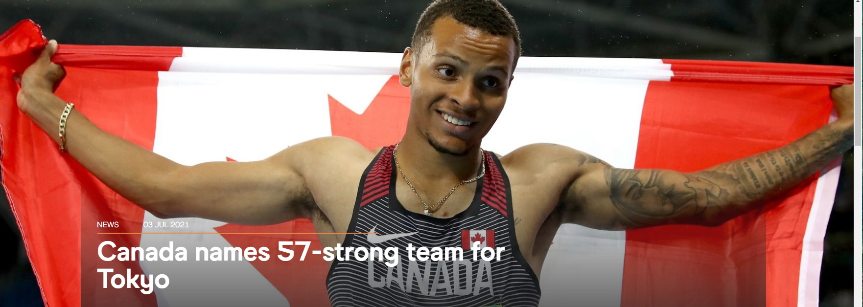 Athletics  : Canada names 57-strong team for Tokyo World athletics