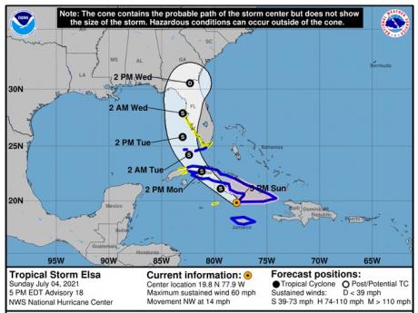 Tropical Storm warning still in effect, could be lifted soon as Elsa moves away from Jamaica