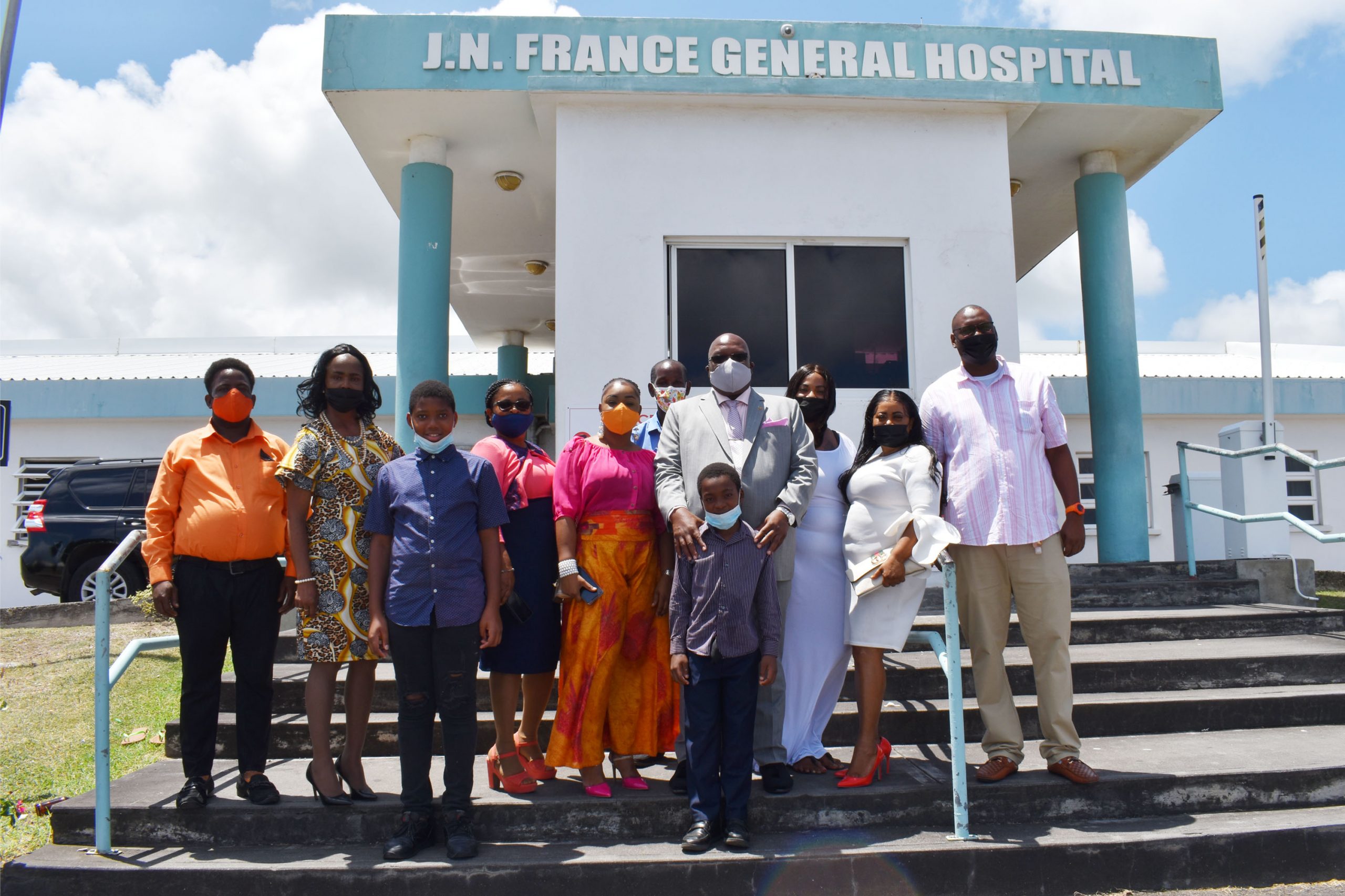 PM Harris brings cheer on Caribbean Emancipation Day to patients at JNF Hospital
