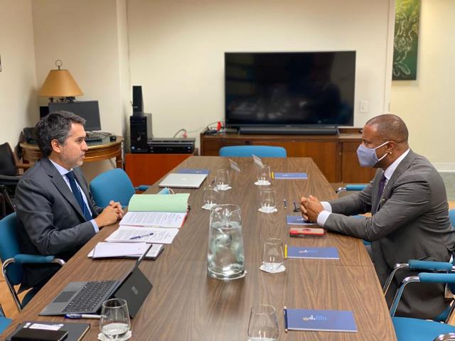 Minister Brantley meets with the Secretary of State for Foreign Affairs and Cooperation of Portugal