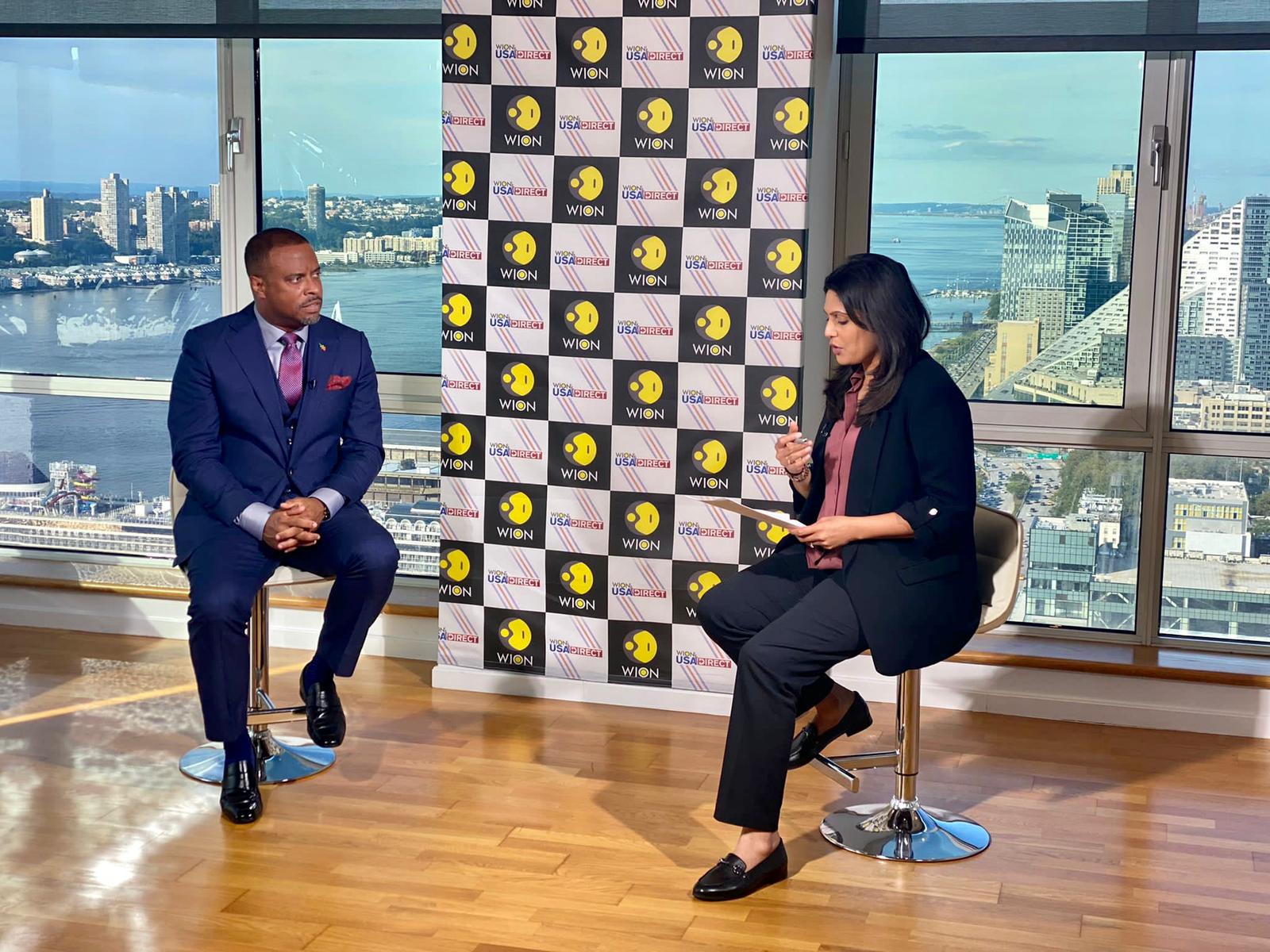 Minister Brantley interviews with Executive Editor of WION TV