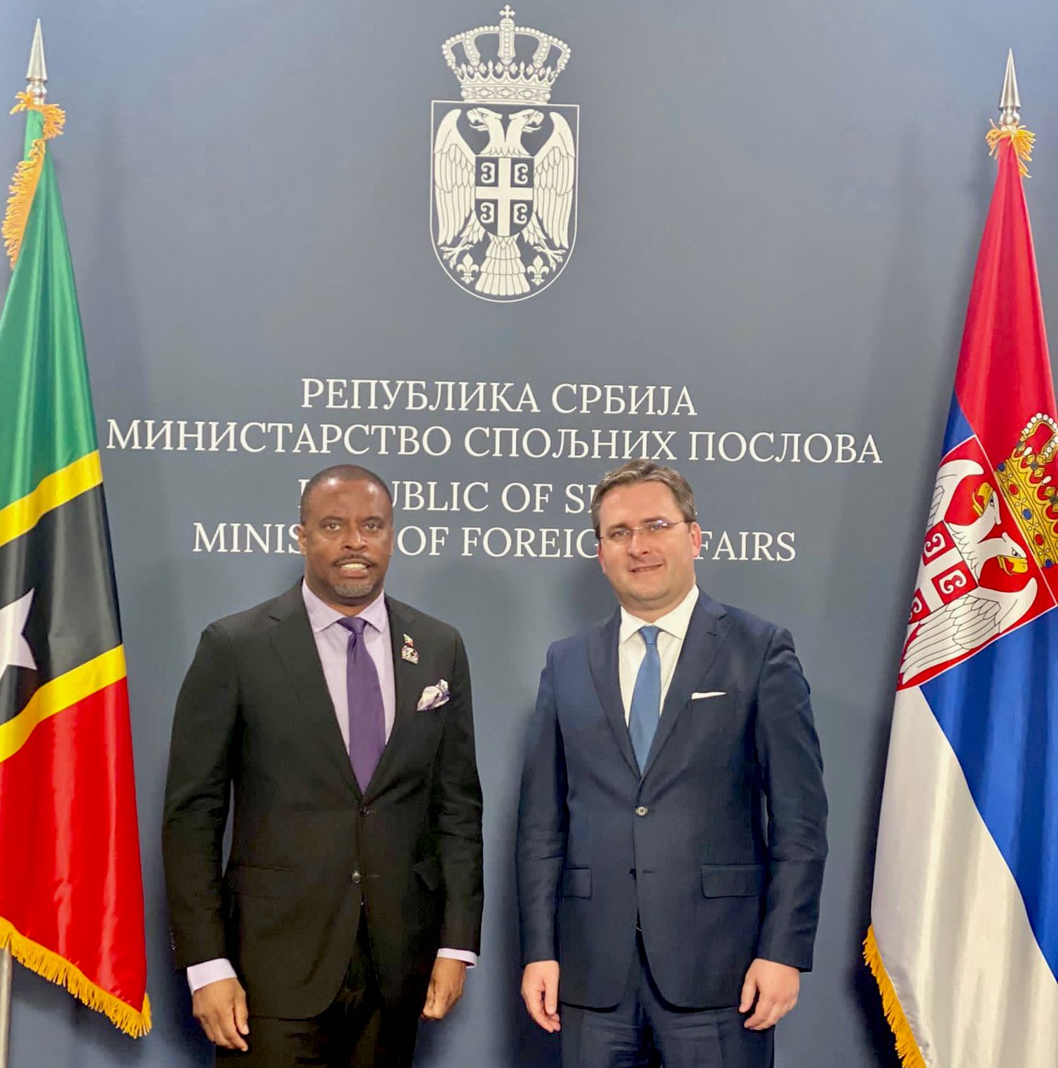 Foreign Ministers of St. Kitts and Nevis and Serbia hold bilateral meeting