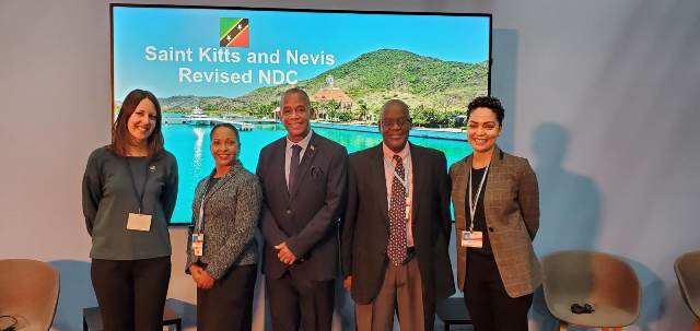 Hon. Eric Evelyn advances St. Kitts and Nevis’ revised National Climate Plan at COP26