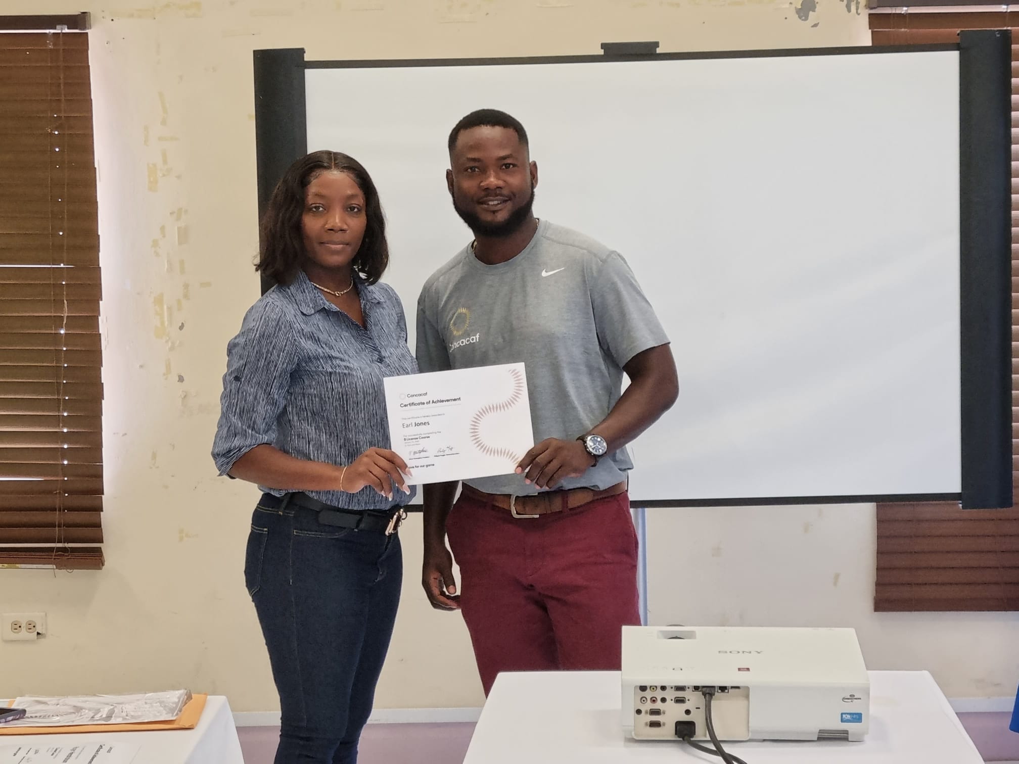 SKNFA Presents Concacaf Coaching Certificates to Local Coaches