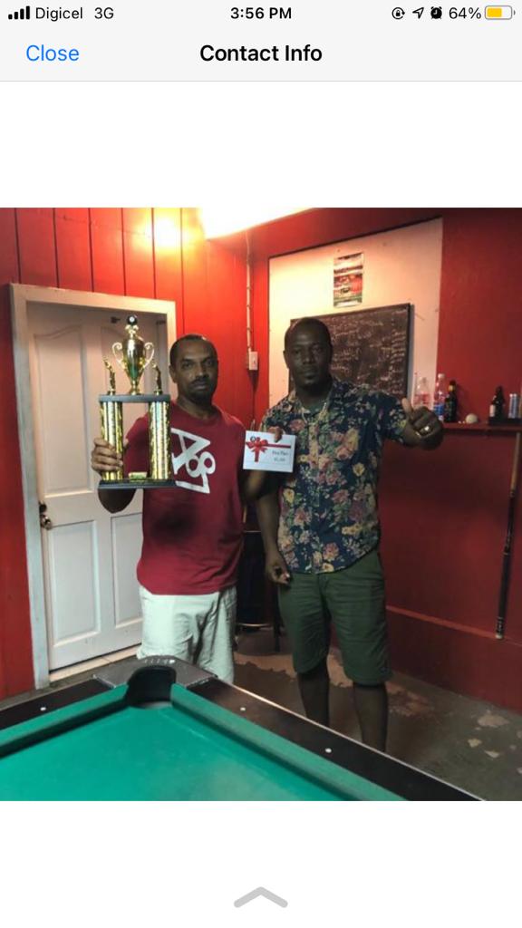 Pool :  Cedric Carey Takes Championship Honours in Pool Competition