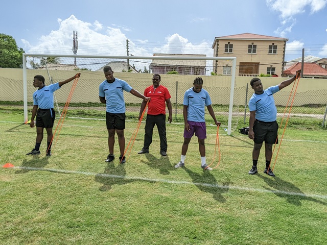 Young Referees Do Field Exercises As Part of Training