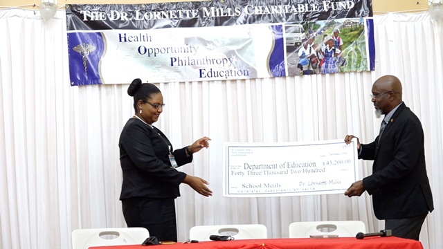 US-based Dr. Lornette Mills Charitable Foundation keeps giving to Nevis students