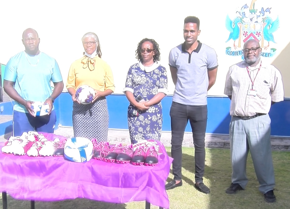 SKNFA’S Football Chief Makes Special Presentation To JLPS