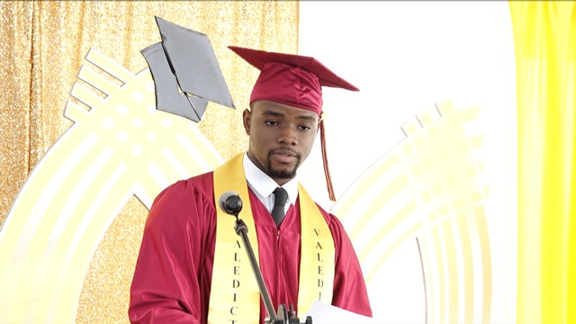 Nevis Sixth Form’s 2021 valedictorian Mr. Zyte Bodley urges fellow graduands to prioritise, give their best