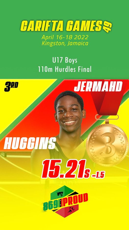 Athletics  : Jermaho Huggins Gets Bronze