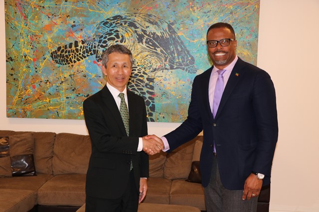 Japan Ambassador to St. Kitts and Nevis pays courtesy call on Foreign Minister, Premier Hon. Mark Brantley