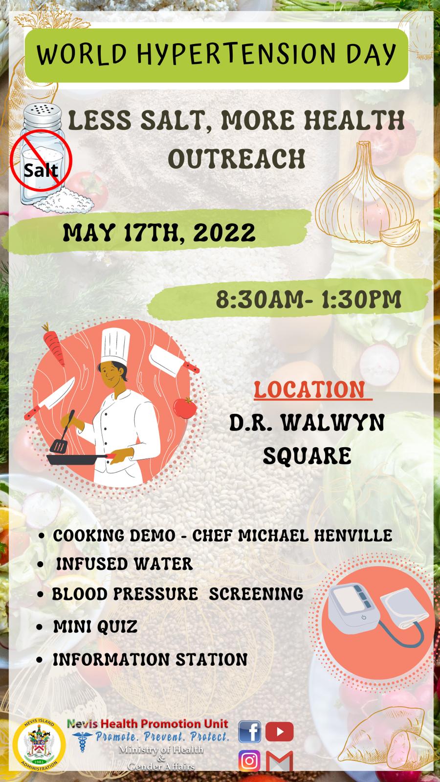 Public invited to attend World Hypertension Day outreach in Charlestown