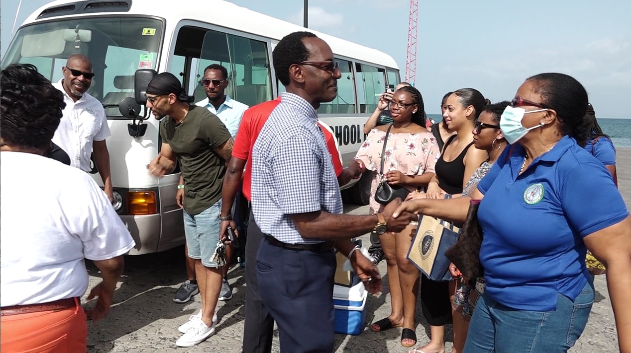 Canadian college students on an educational visit to Nevis