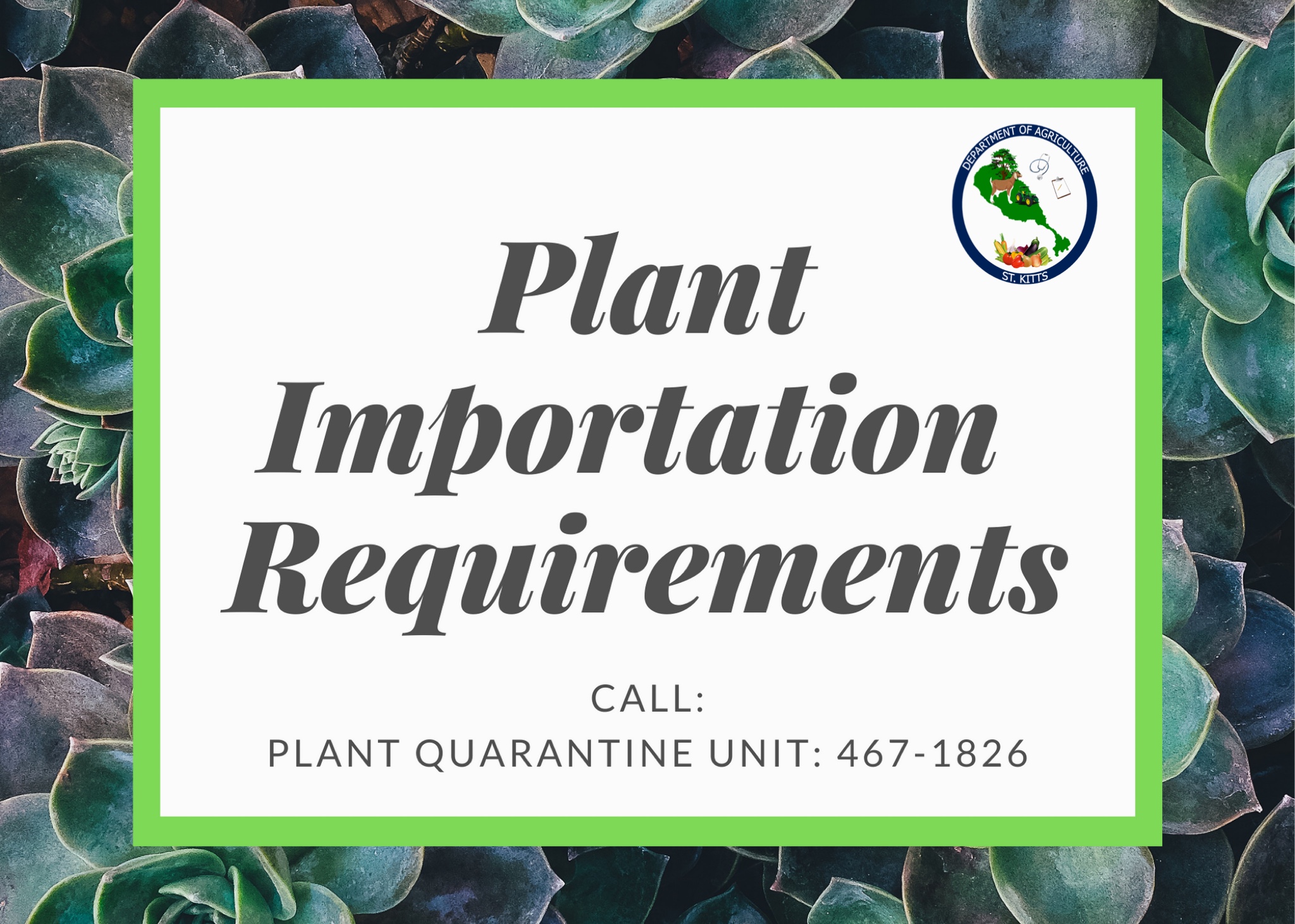Plant And Related Materials Importation Requirements