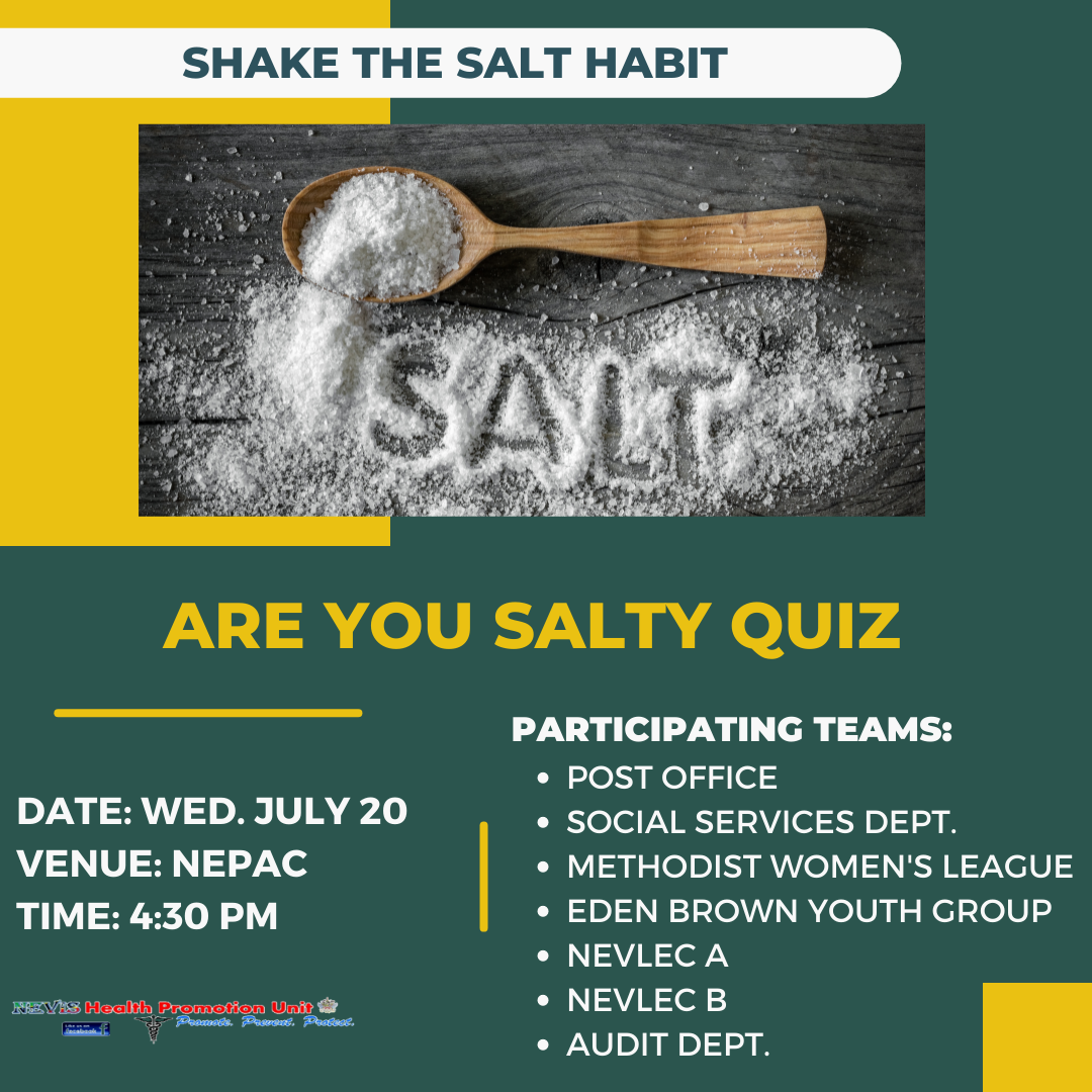 Health Promotion Unit Are You Salty Quiz