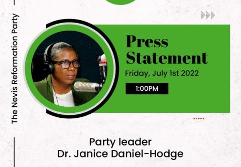 Statement By Leader Of The Nevis Reformation Party, Dr. Janice Daniel-Hodge on the involvement of Mr. Spencer Brand in a secret $120 Million CBI Hotel Development Project on Nevis