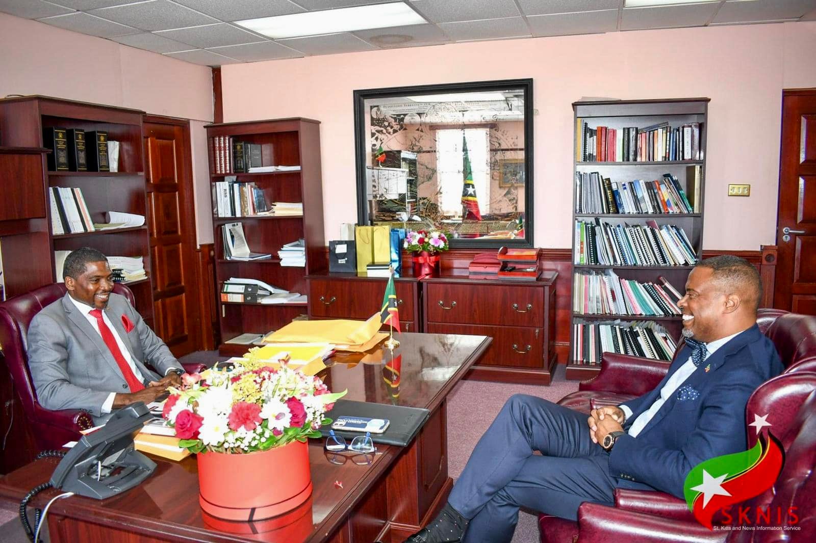 Premier Brantley has first official meeting with SKN Prime Minister Hon. Dr. Terrance Drew