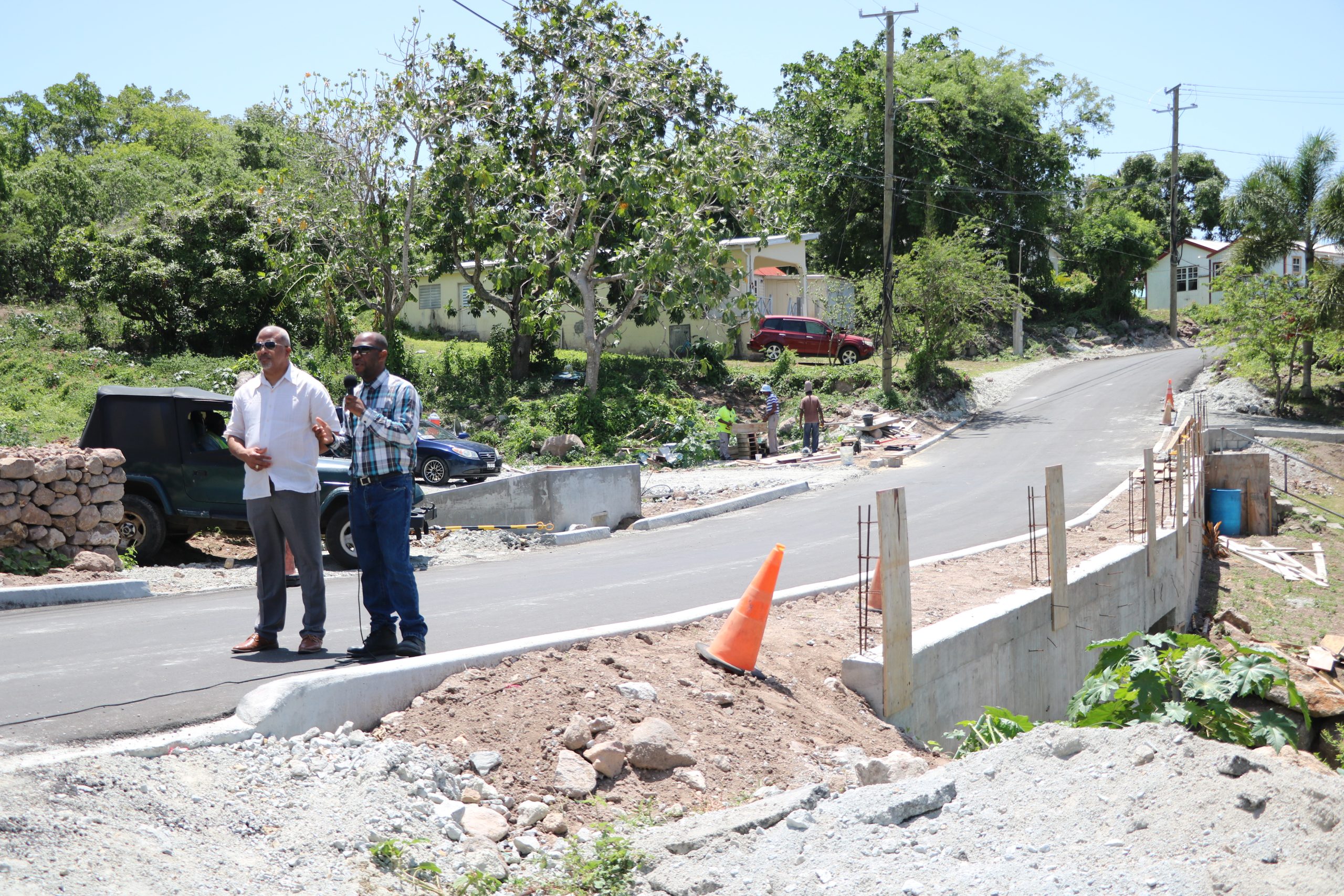 Public Works Minister pleased with the progress of culvert and road repair project underway in Church Ground