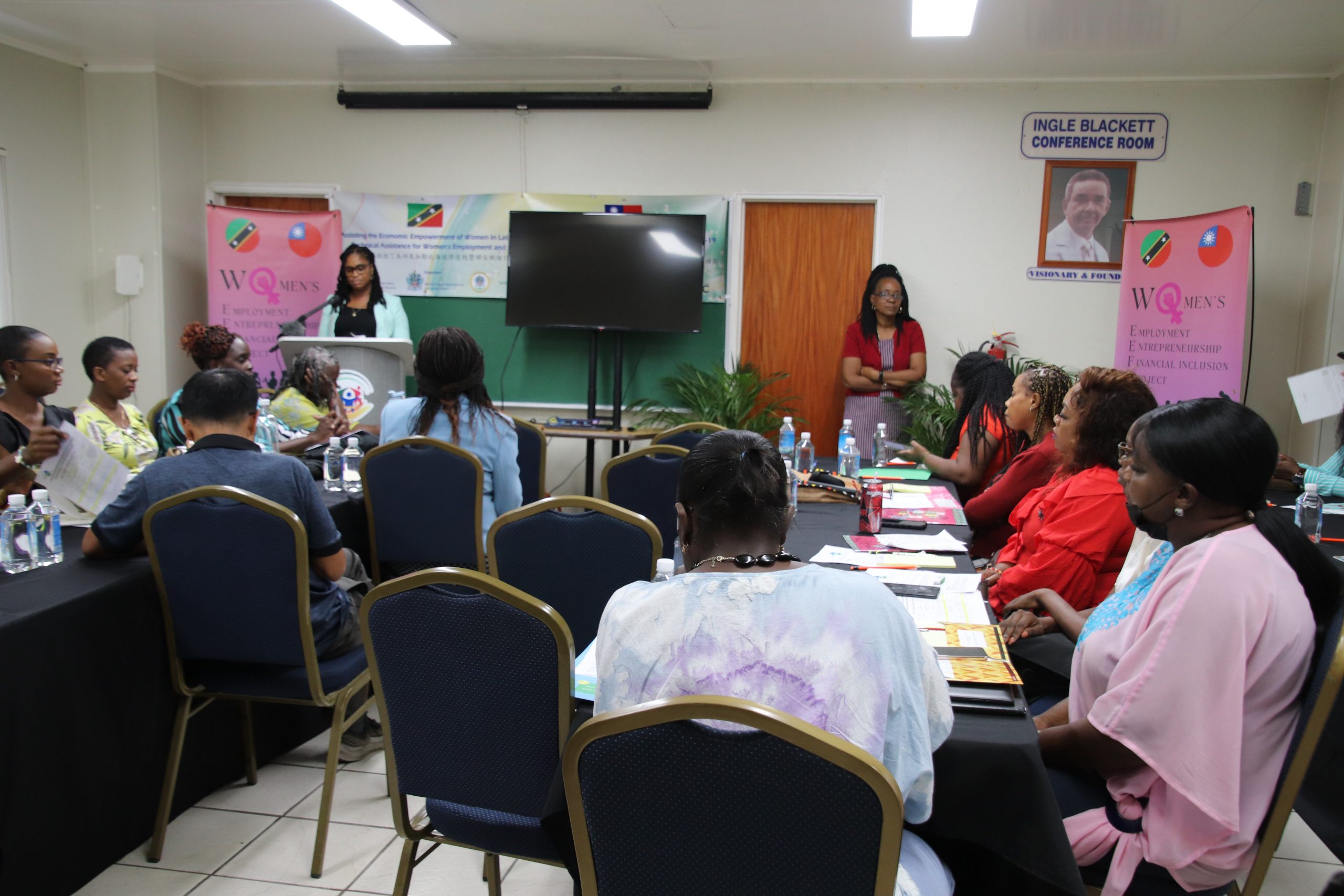 Nevis women taking advantage of Microtrade Purchases, Sales Skills Training workshop