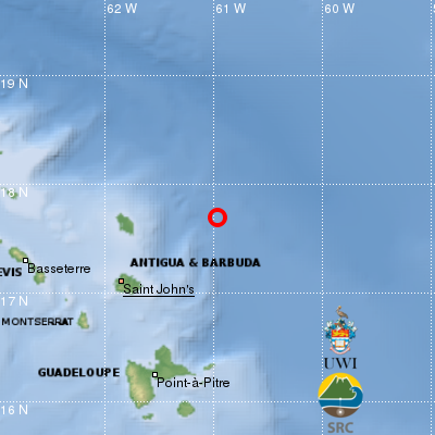 Earthquake reported near Antigua and Barbuda