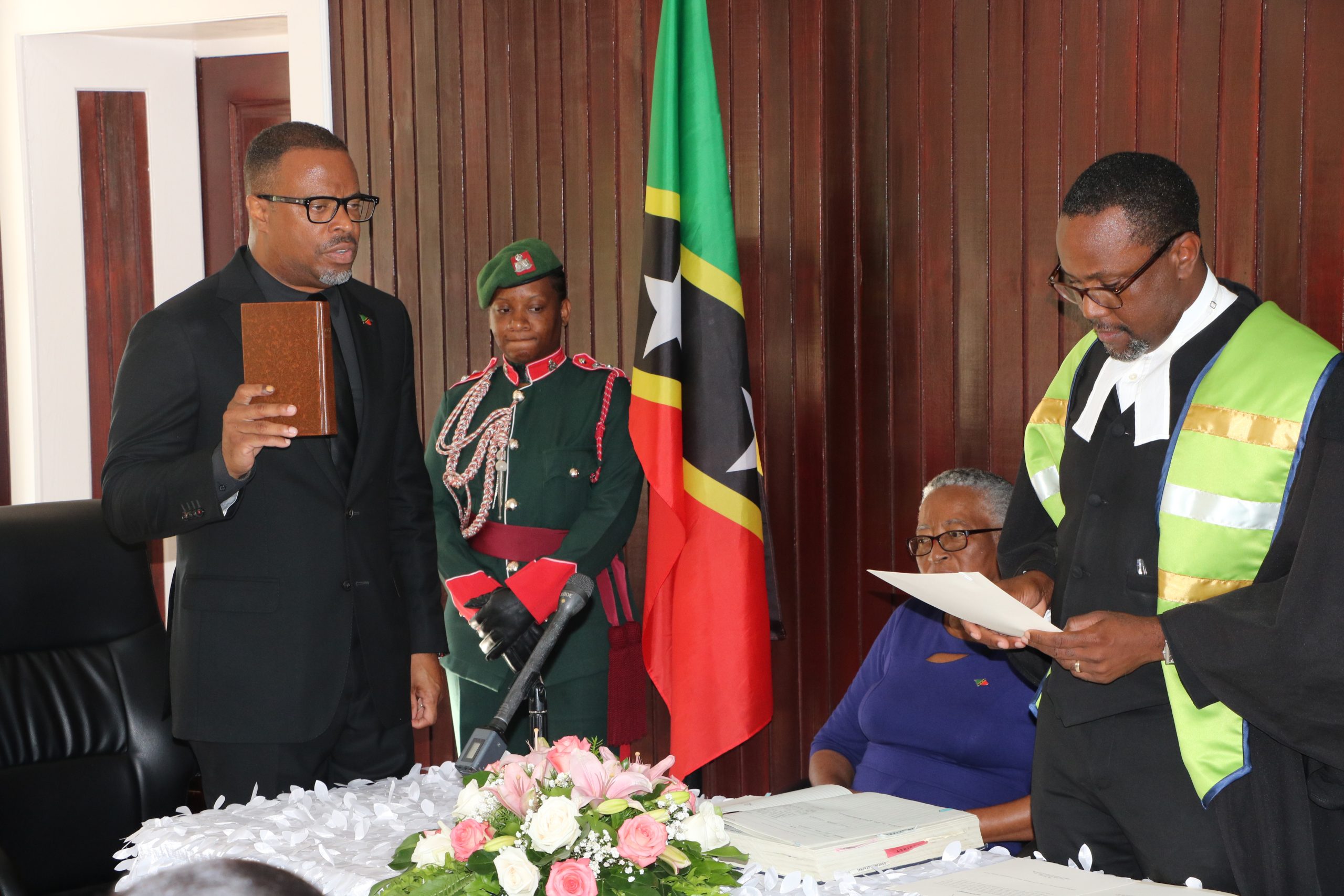 Hon. Mark Brantley sworn in as Premier of Nevis for a second consecutive term
