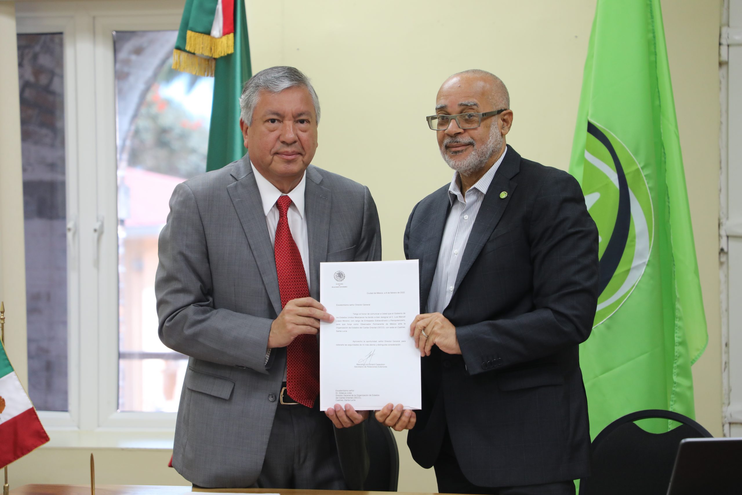 Ambassador of Mexico to the OECS presents Credentials to the OECS Director General