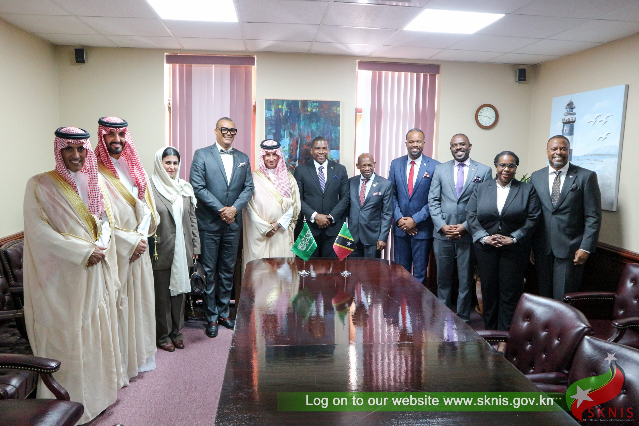 PM Drew Receives Courtesy Call from His Excellency Ahmed Agil Al Khateeb