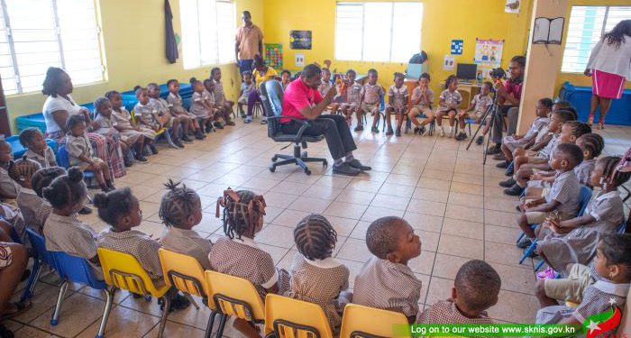Prime Minister Dr Drew Stimulates Young Minds at The Louisa Grant Pre-School by Storytelling
