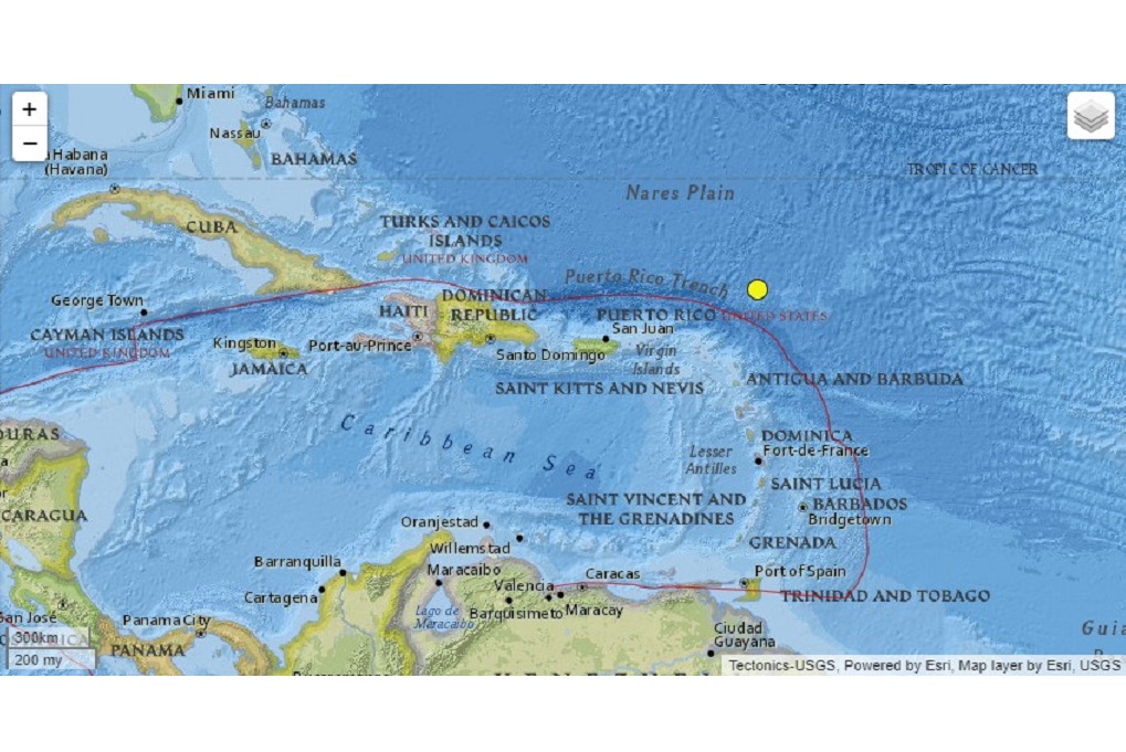 Magnitude 6.6 Earthquake Strikes Near Caribbean in Atlantic Ocean