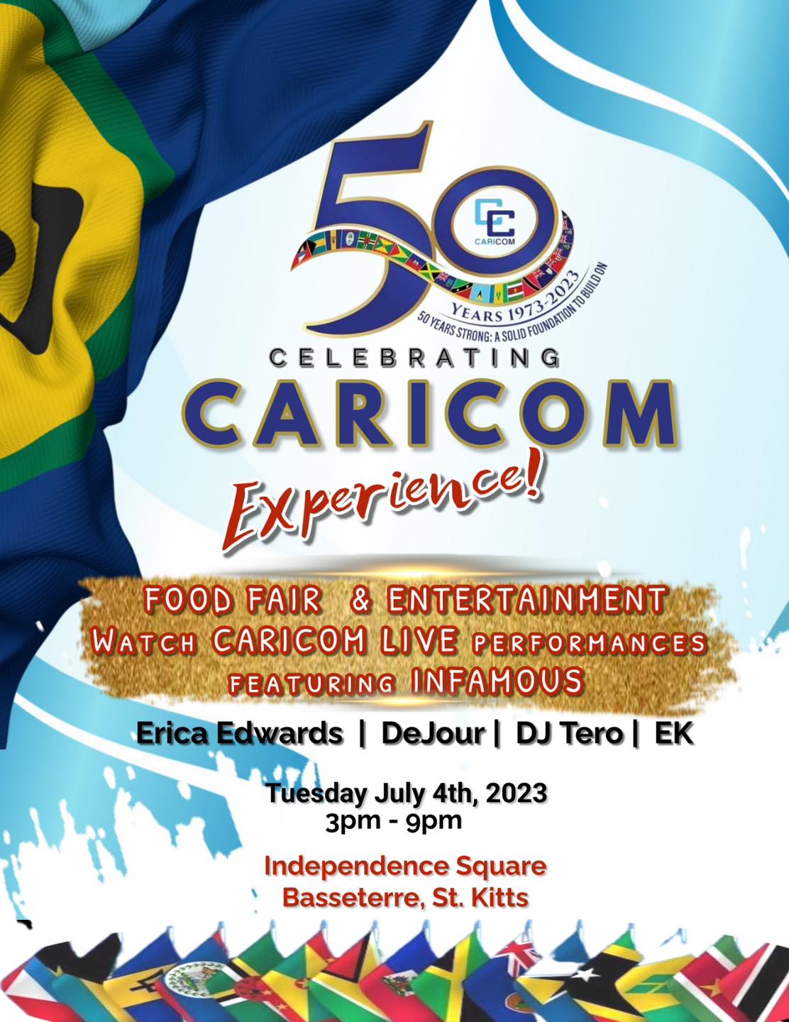 Saint Kitts And Nevis Joins the Caricom 50th Anniversary Celebrations