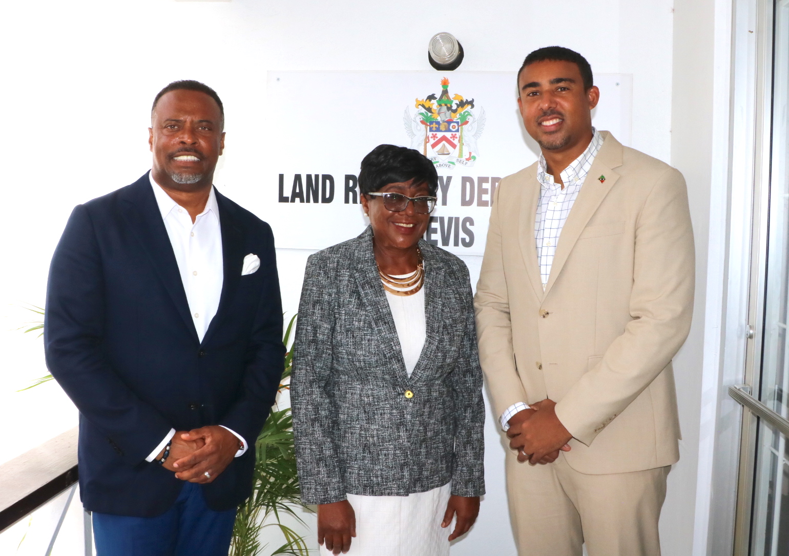 Premier Brantley, Attorney General Wilkin tour Nevis Land Registry Department’s new location