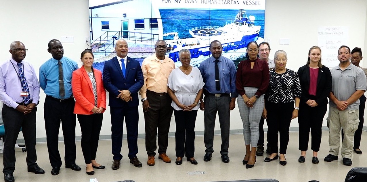 Official welcome for Global Support and Development M.V. DAWN during inaugural visit to Nevis