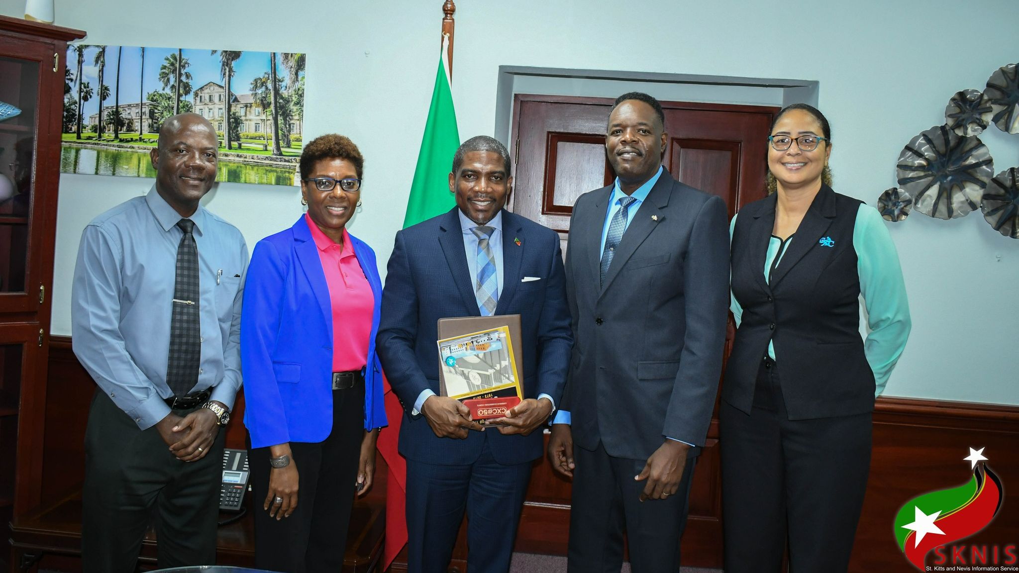 Prime Minister Drew Receives a Courtesy Call from CXC Officials
