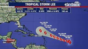 Tropical Storm Lee expected to rapidly intensify into ‘extremely dangerous’ hurricane by weekend Lee is forecast to be a hurricane within a couple of days and will likely become a major hurricane by Friday