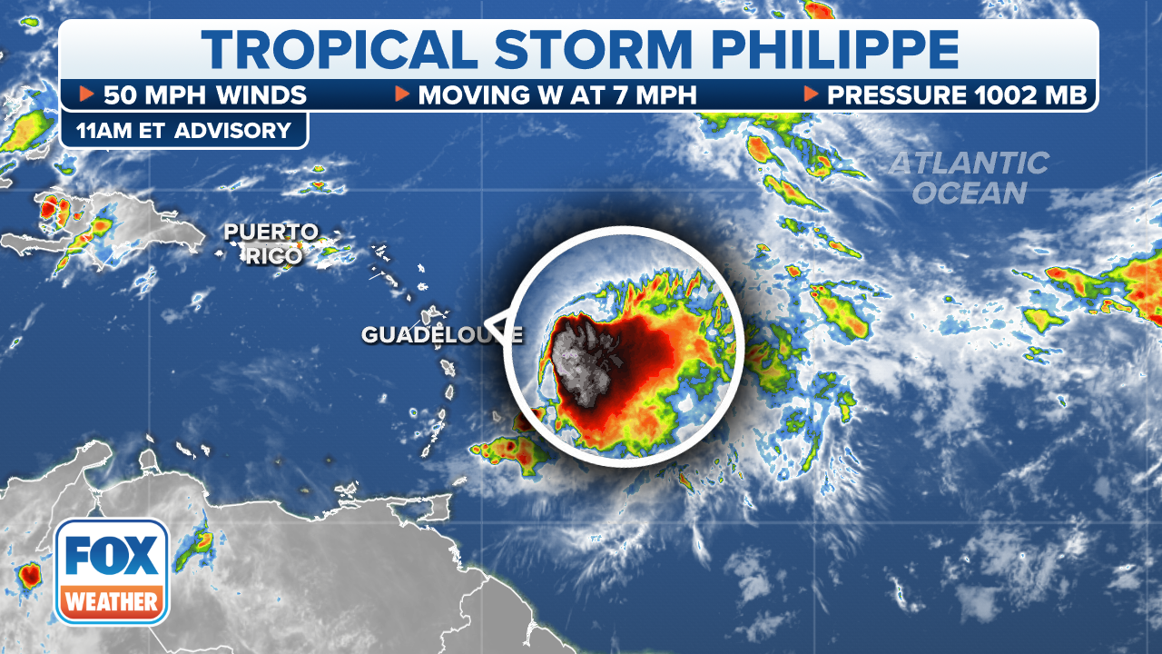 Tropical Storm Watch Issued as Philippe Expected to Bring Heavy Rain, Wind to Northern Leeward Islands