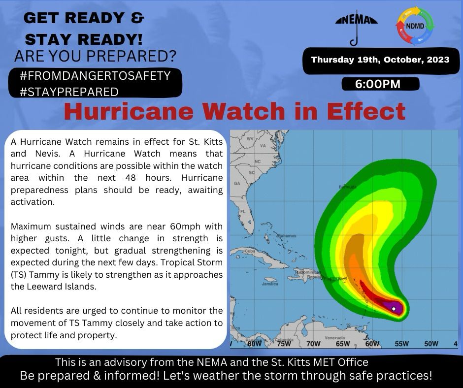 Hurricane Watch in Effect