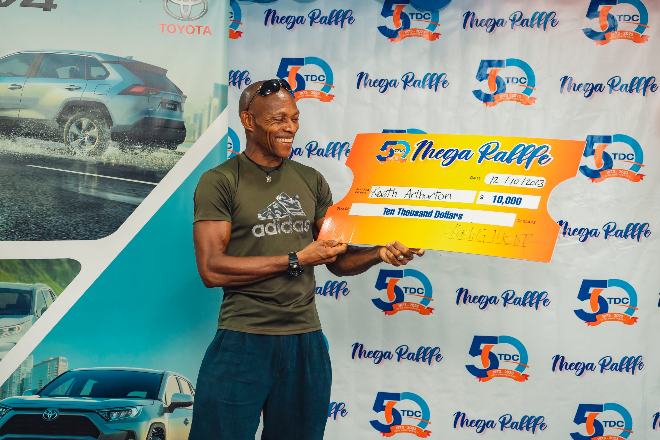 Former West Indies Cricketer Wins EC$10,000.00 in TDC’s EC$50K Mega Raffle