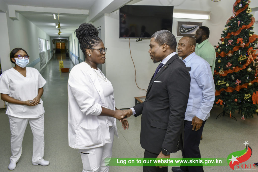 Prime Minister Dr Drew Spreads Christmas Joy at The JNF Hospital; Expresses Gratitude for The Improved Conditions on The Surgical and Medical Wards