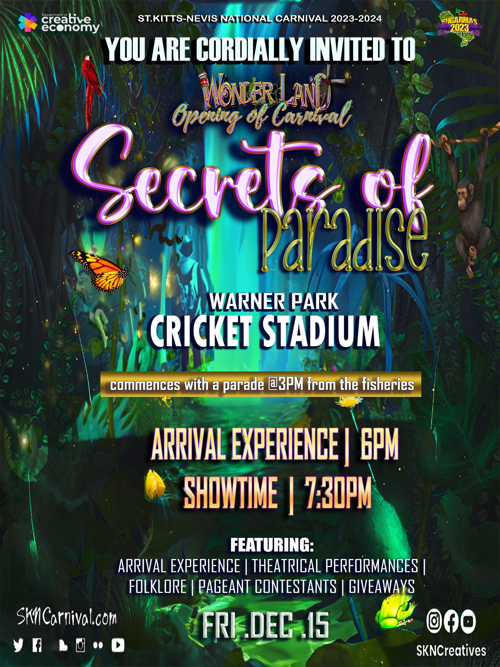 Sugar Mas 52 Unveils ‘Wonder Land – The Secrets of Paradise’, A Grand Opening of National Carnival