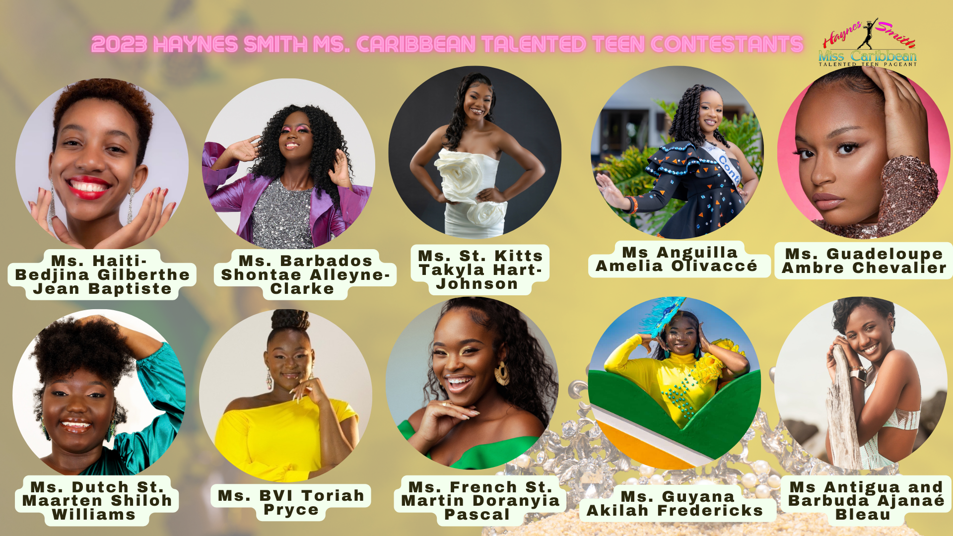 Ten Contestants Unveiled for Haynes Smith Ms. Caribbean Talented Teen Pageant
