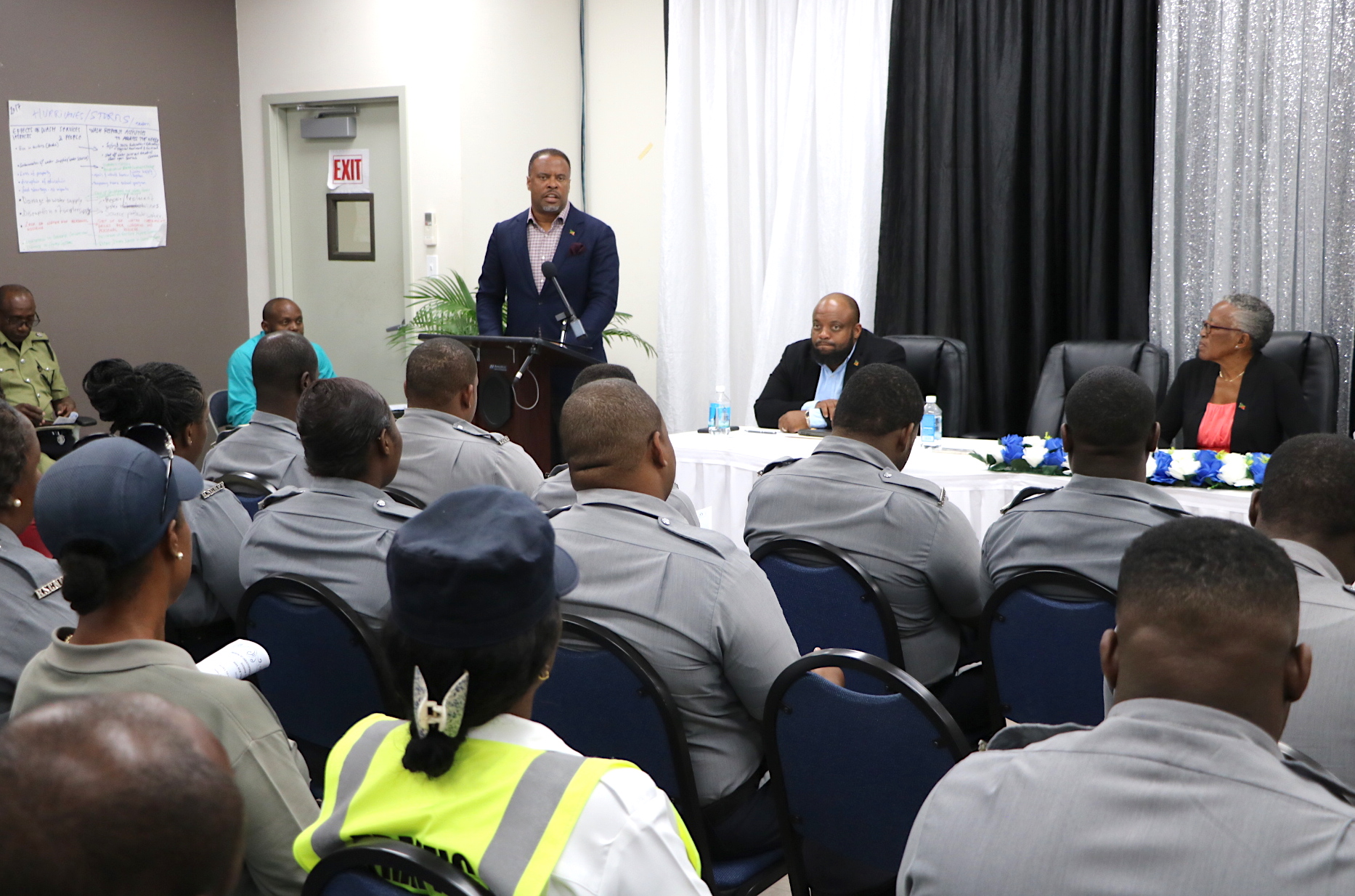 Premier Brantley Thanks Police Officers for Keeping Nevis Safe, Urges Ethical Behaviour from Rank and File