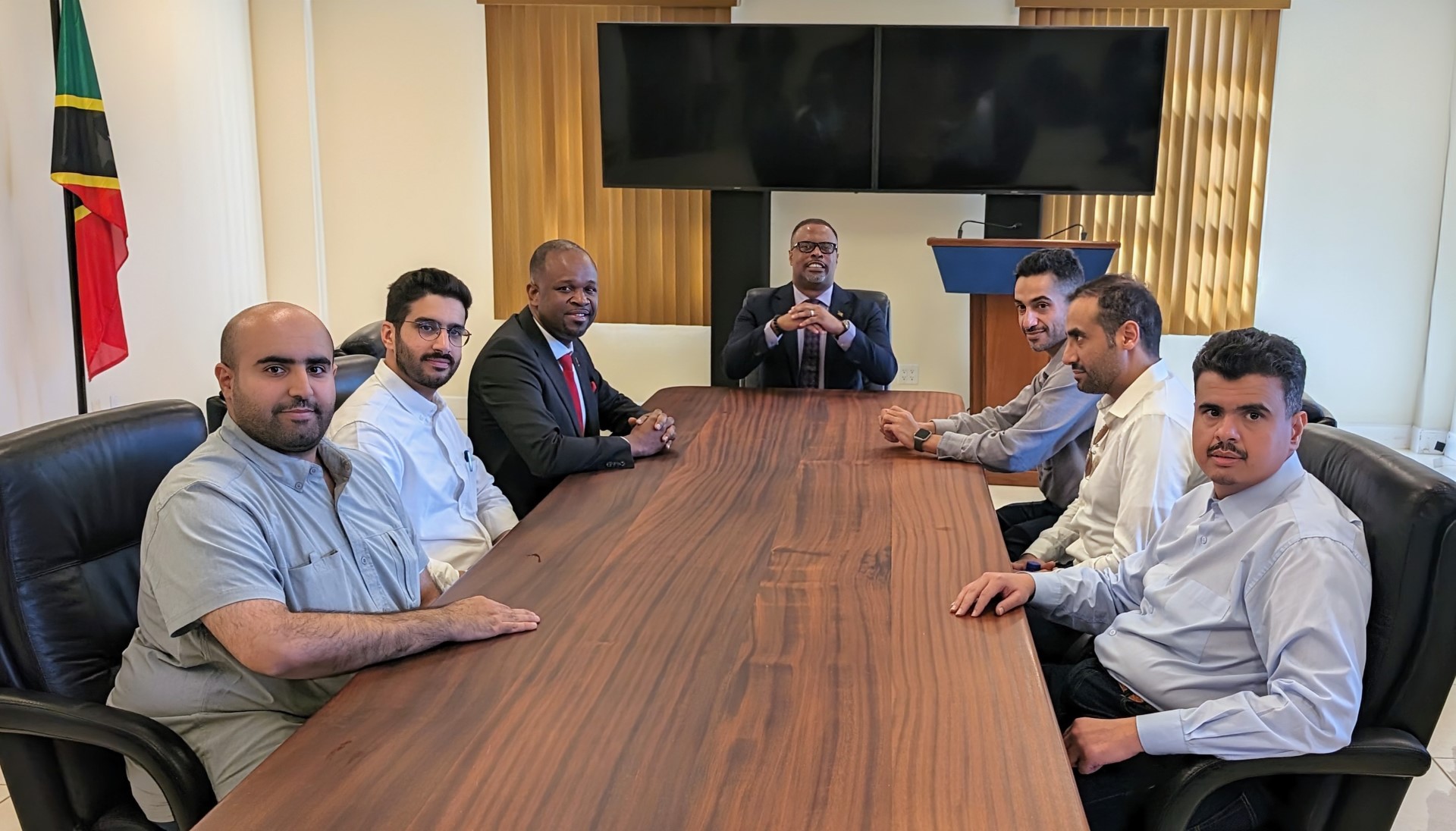 Premier Brantley Welcomes Saudi Fund for Development Delegation’s Visit to Geothermal Sites on Nevis