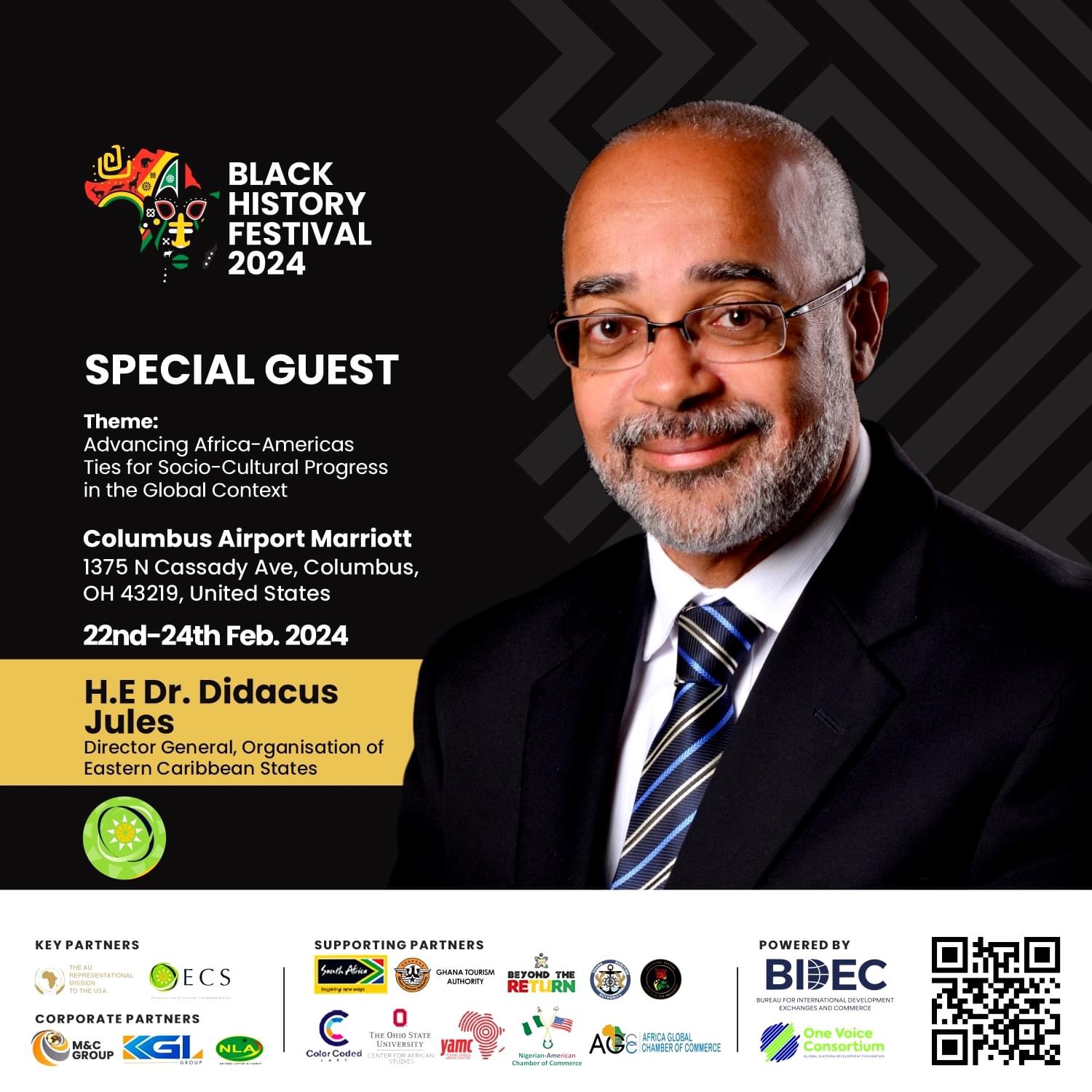 OECS Director General Receives an Award at The Black History Festival