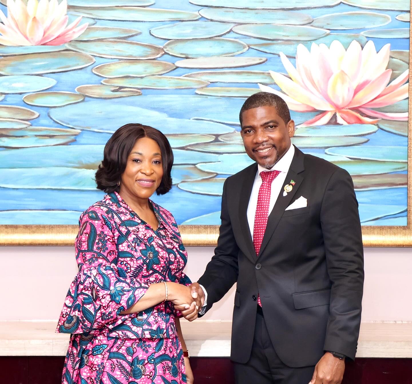 Prime Minister Drew Engages in Bilateral Talks with the Republic of Ghana’s Minister of Foreign Affairs and Commonwealth Secretary General Candidate, Honourable Shirley Botchwey