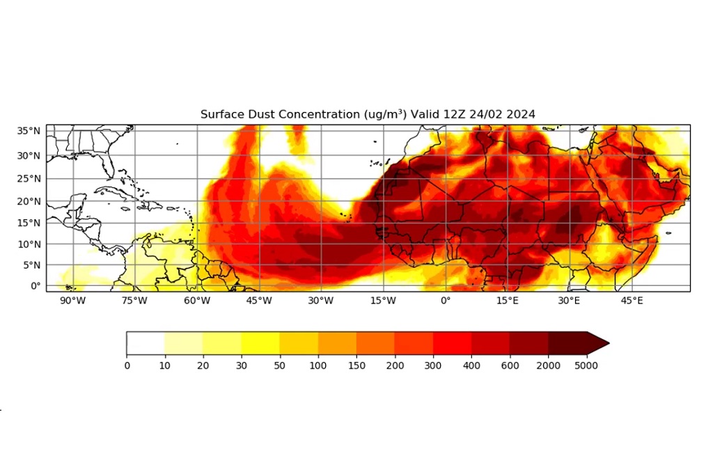Saharan Dust Advisory for Eastern Caribbean