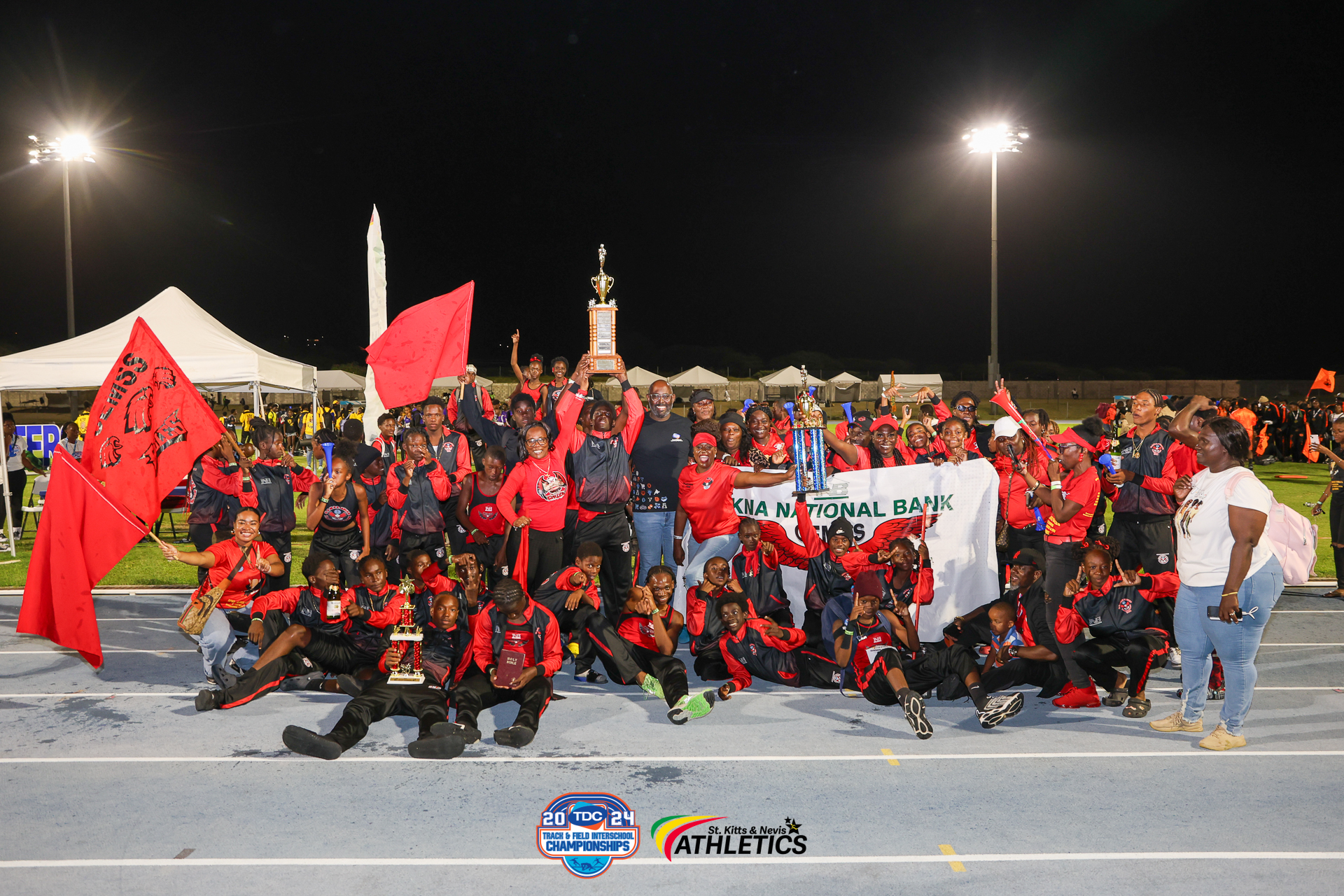 CCEMSS Wins 2024 TDC Interschool Championships in Front of a Packed Nevis Athletic Stadium