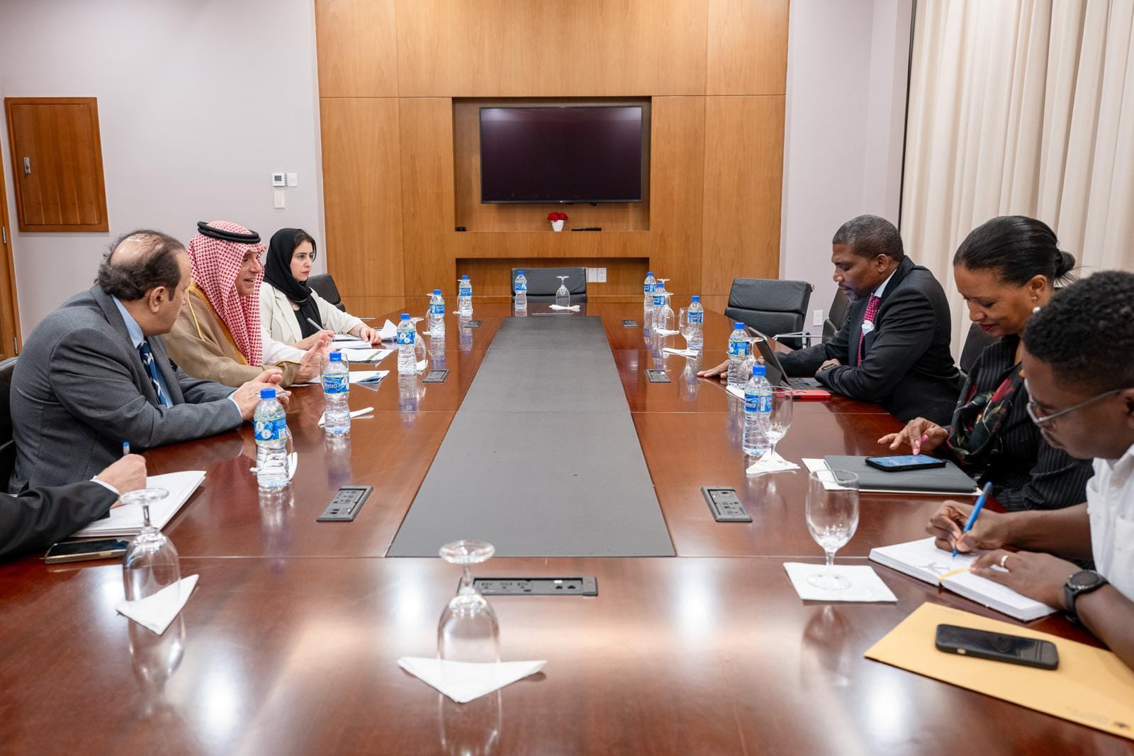Prime Minister Drew Holds Bilateral Talks with Minister of State of Foreign Affairs of the Kingdom of Saudi Arabia at the CARICOM Heads Conference