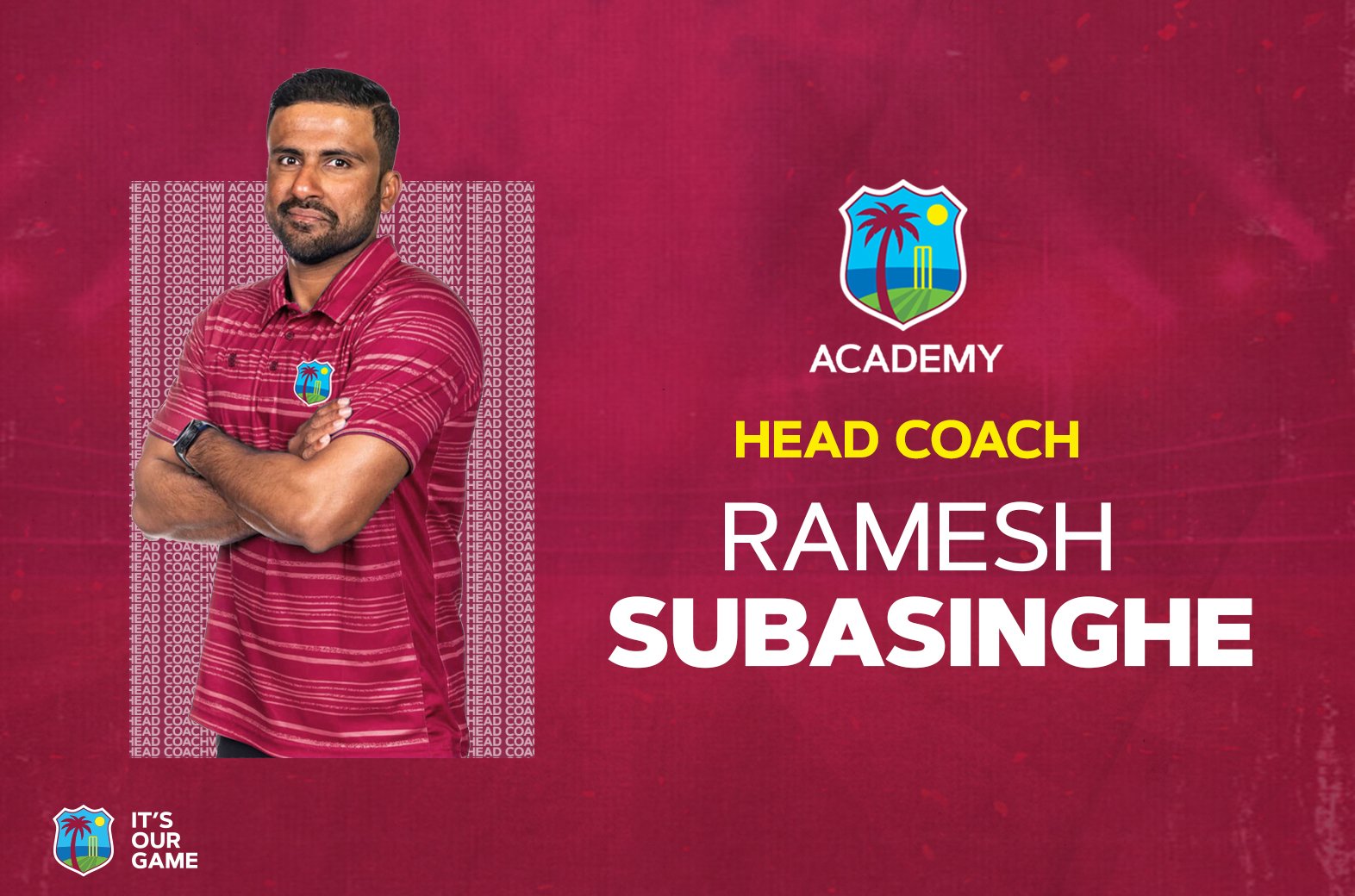 Cricket West Indies Appoints Ramesh Subasinghe as WI Academy Head Coach