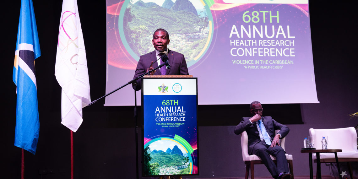 Prime Minister Drew Addresses Urgency of Tackling Firearm Violence as a Public Health Crisis at 68th Annual Health Research Conference in St. Lucia